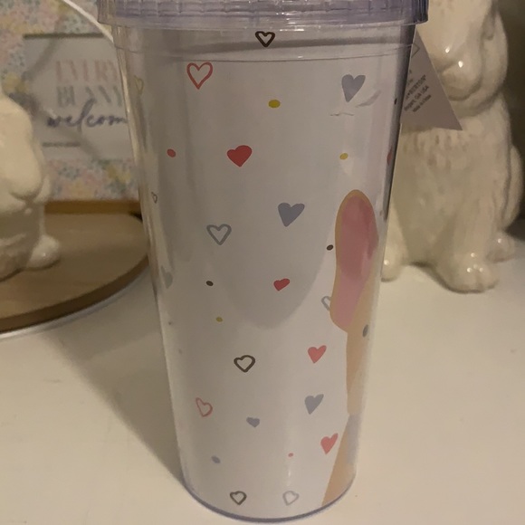 Brand New Super cute Dog Plastic Tumbler with Lid and straw. - Picture 3 of 9
